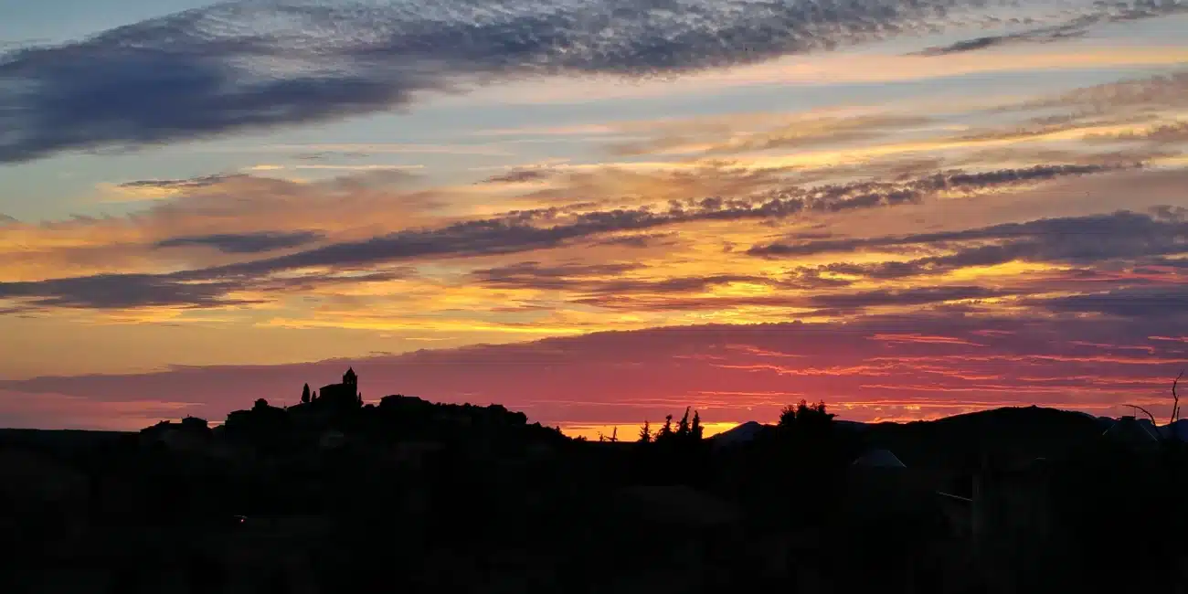 Bierge. Puesta de sol